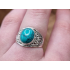 Echt zilveren ring met turkoois
